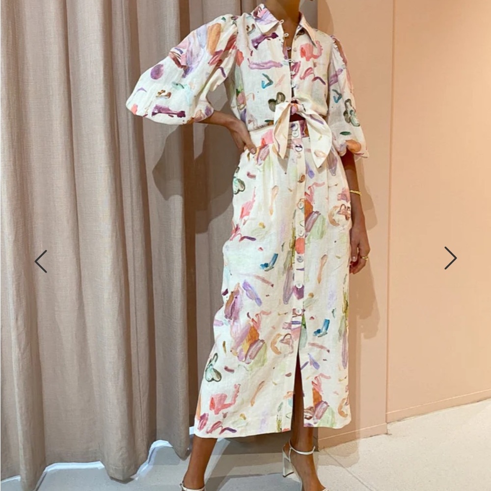 Alemais Annie Shirt Dress In Rose